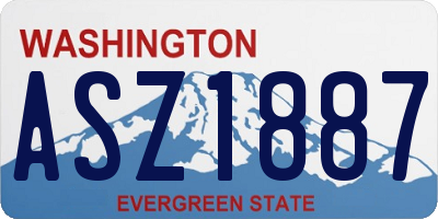 WA license plate ASZ1887