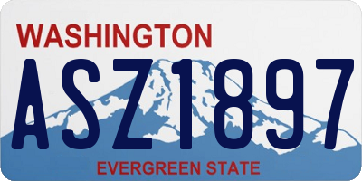 WA license plate ASZ1897