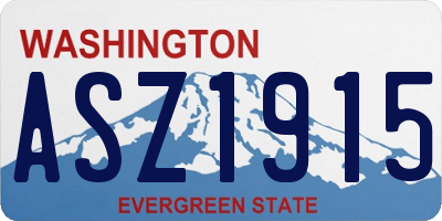 WA license plate ASZ1915