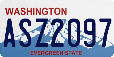 WA license plate ASZ2097