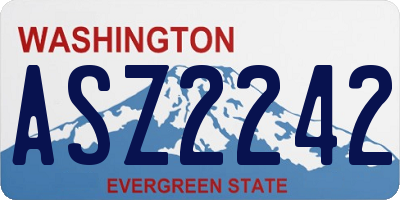 WA license plate ASZ2242