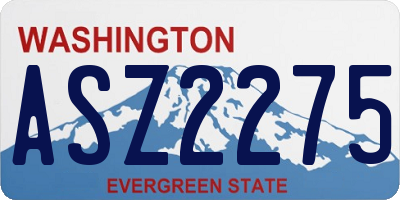 WA license plate ASZ2275