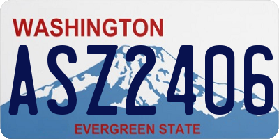 WA license plate ASZ2406