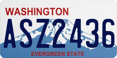 WA license plate ASZ2436