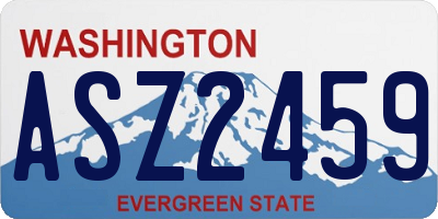 WA license plate ASZ2459