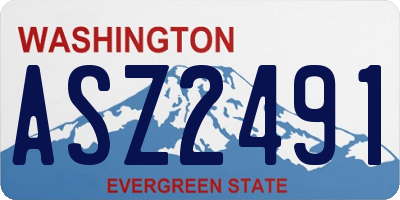 WA license plate ASZ2491