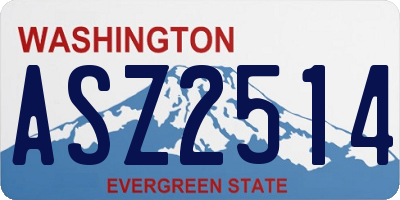 WA license plate ASZ2514