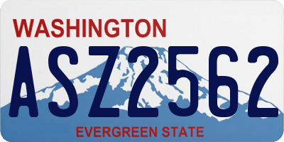 WA license plate ASZ2562