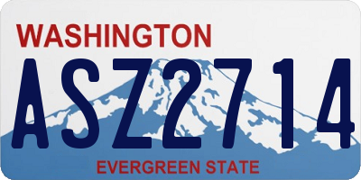 WA license plate ASZ2714