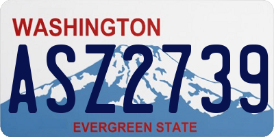 WA license plate ASZ2739