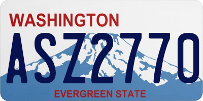 WA license plate ASZ2770