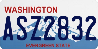 WA license plate ASZ2832