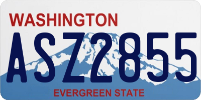 WA license plate ASZ2855