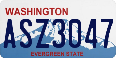 WA license plate ASZ3047