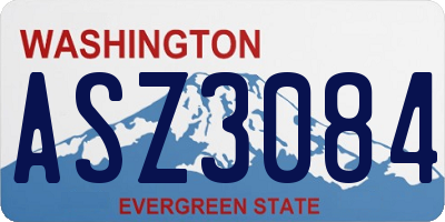 WA license plate ASZ3084