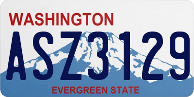 WA license plate ASZ3129