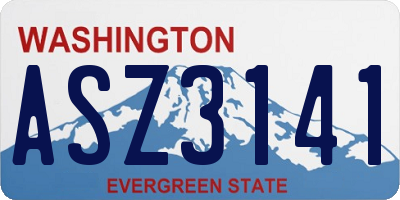 WA license plate ASZ3141