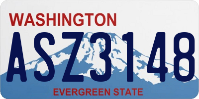 WA license plate ASZ3148