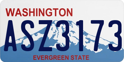 WA license plate ASZ3173