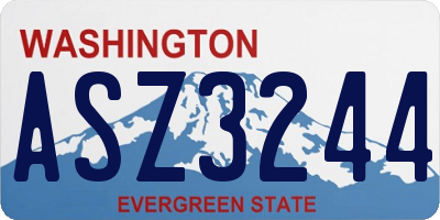 WA license plate ASZ3244