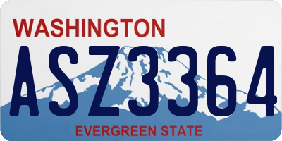 WA license plate ASZ3364