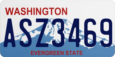 WA license plate ASZ3469