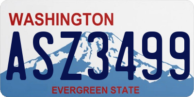 WA license plate ASZ3499