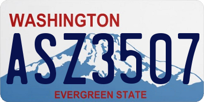 WA license plate ASZ3507