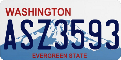WA license plate ASZ3593