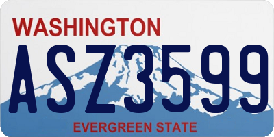 WA license plate ASZ3599