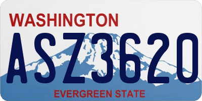 WA license plate ASZ3620