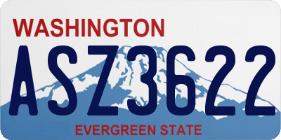 WA license plate ASZ3622