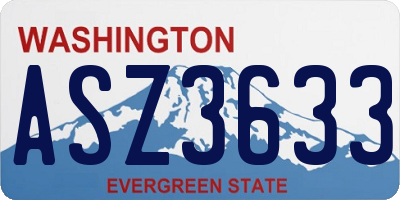 WA license plate ASZ3633