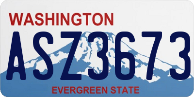 WA license plate ASZ3673