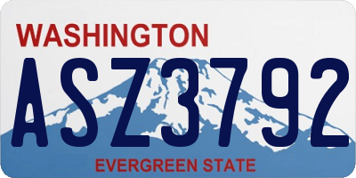 WA license plate ASZ3792