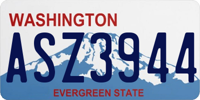 WA license plate ASZ3944