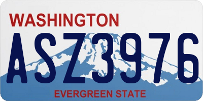 WA license plate ASZ3976