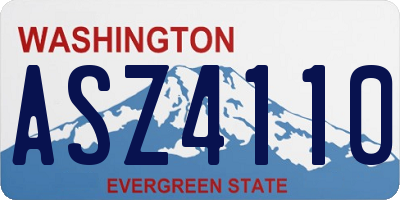 WA license plate ASZ4110