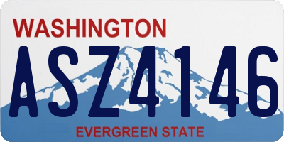 WA license plate ASZ4146