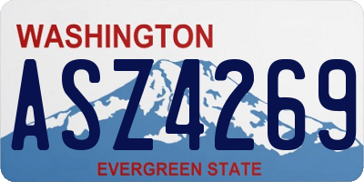 WA license plate ASZ4269