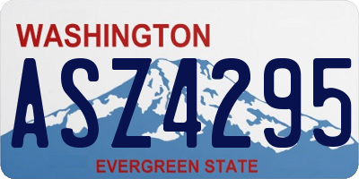 WA license plate ASZ4295