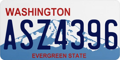 WA license plate ASZ4396