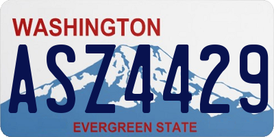 WA license plate ASZ4429