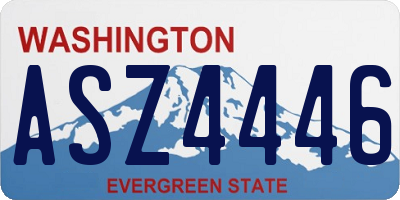 WA license plate ASZ4446