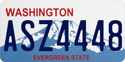WA license plate ASZ4448