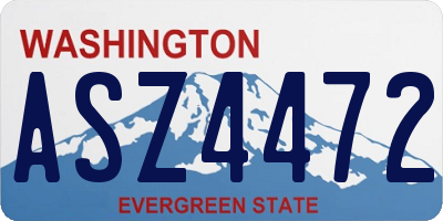 WA license plate ASZ4472
