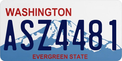 WA license plate ASZ4481
