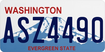 WA license plate ASZ4490