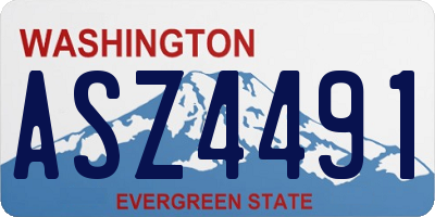WA license plate ASZ4491