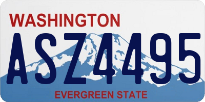 WA license plate ASZ4495